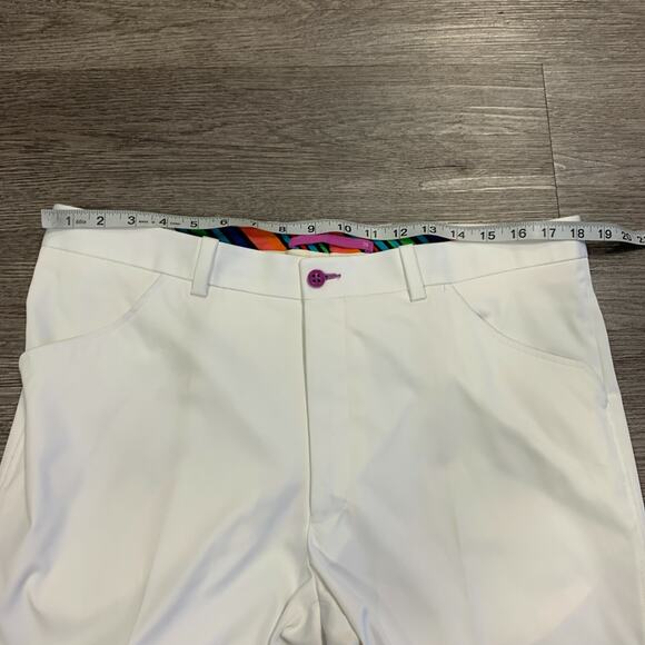 Aristo 18 Pants Mens 36 White Regular Fit Straight Leg Wicking Reno Golf Zip Fly - Picture 4 of 12
